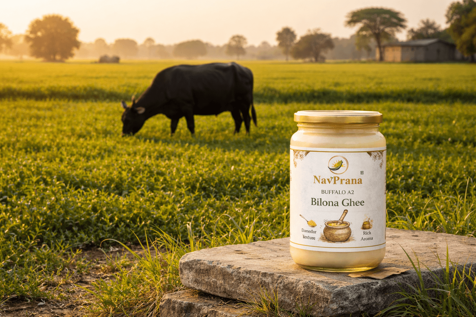 Organic farm with fresh herbs and natural elements